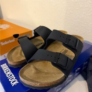 Birkenstock Black Two-Strap Arizona Sandals